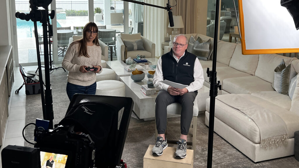 On location video production capturing brand story for corporate client